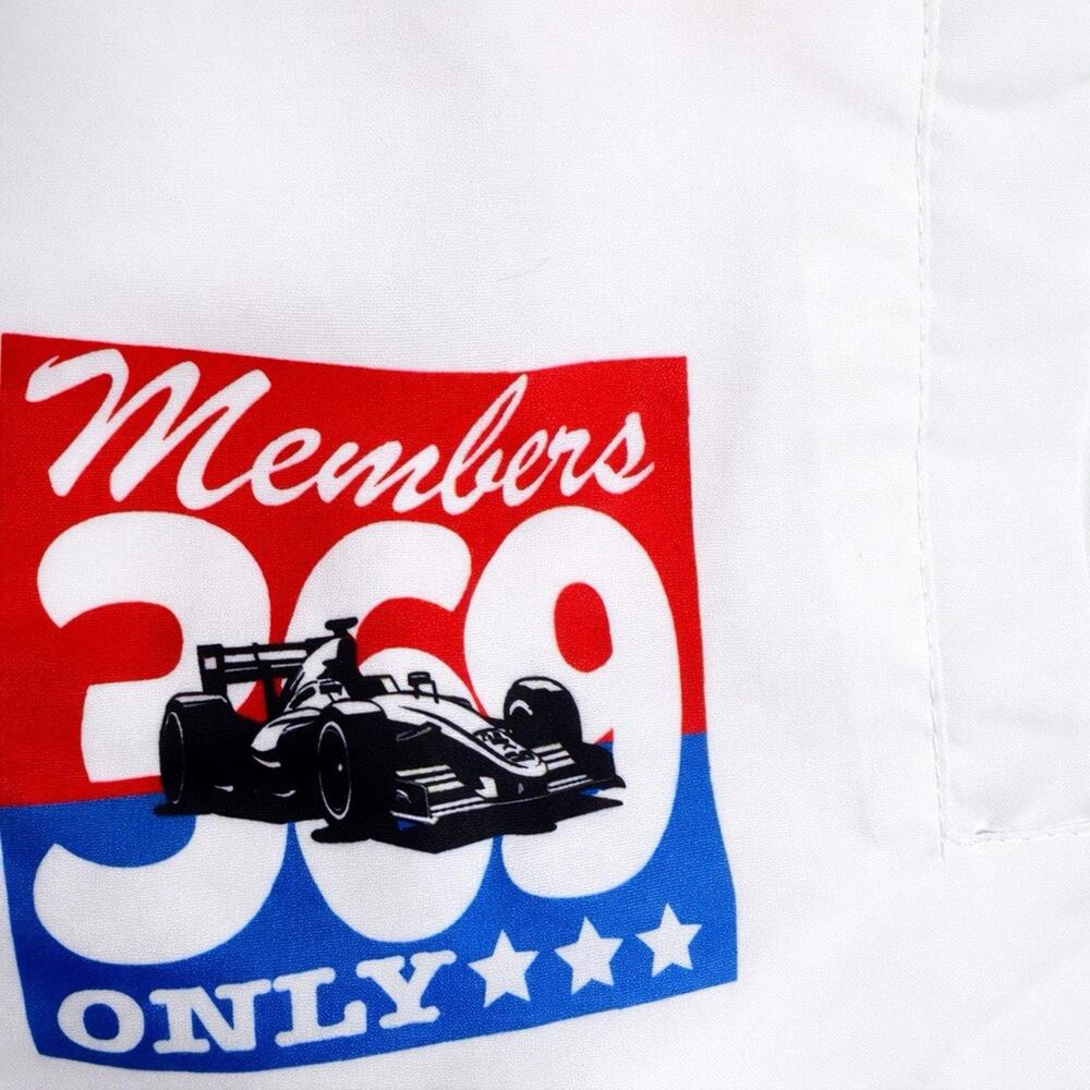 Members Only Racing Jacket White Red Graphic Logo Streetwear Full Zip Men’s - Picture 7 of 8